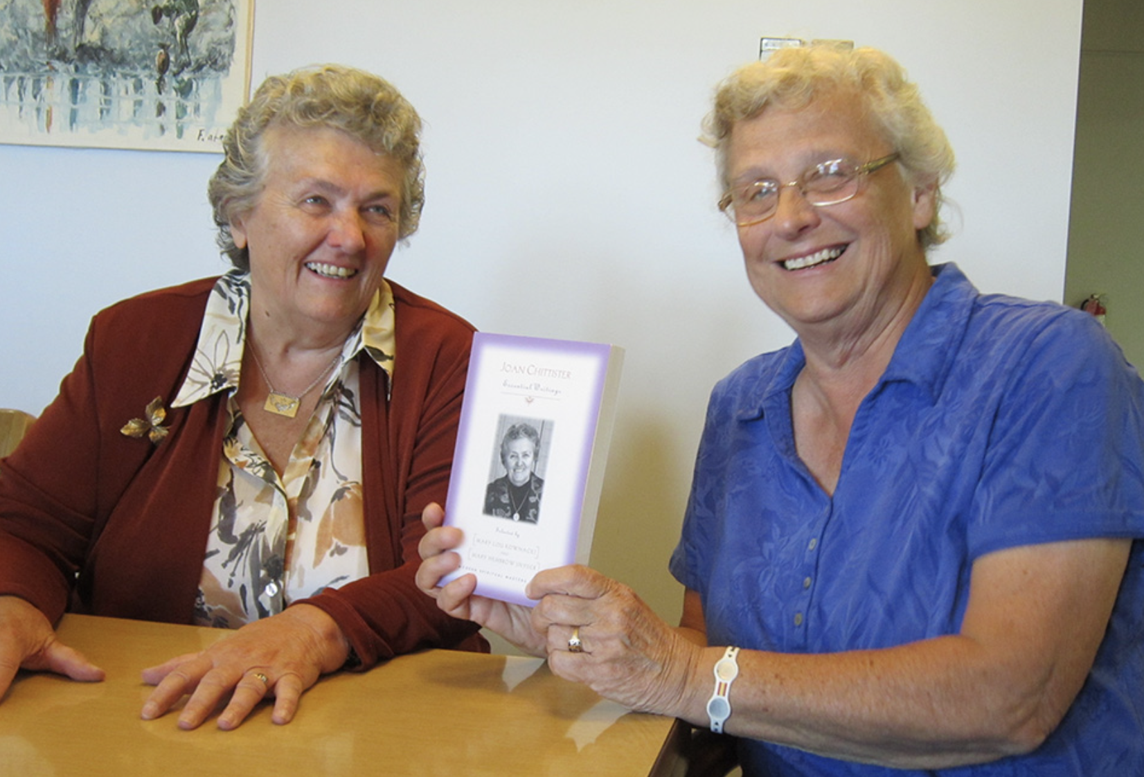 Joan and Mary Lou with Essential Writings